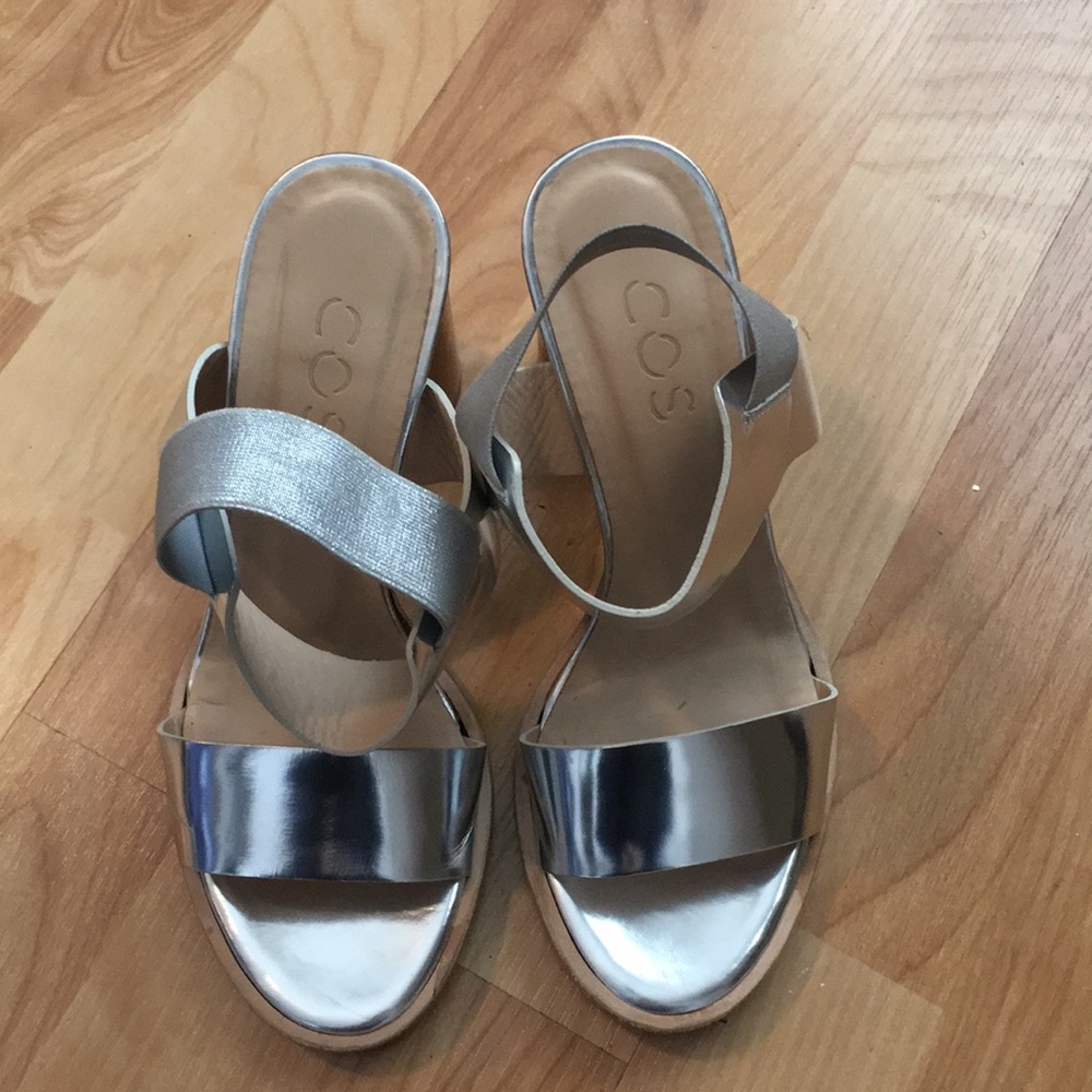 Cos silver sandals.